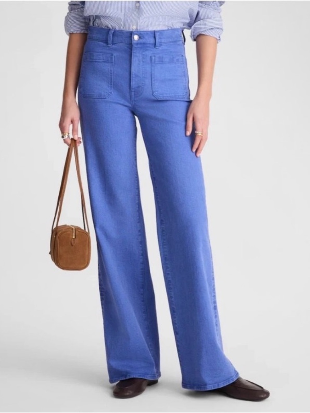 Madewell Wide-Leg Jeans in Periwinkle Blue
